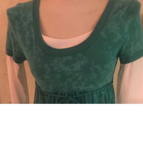 So Green White Knit Tunic Top Size M - Picture 5 of 6